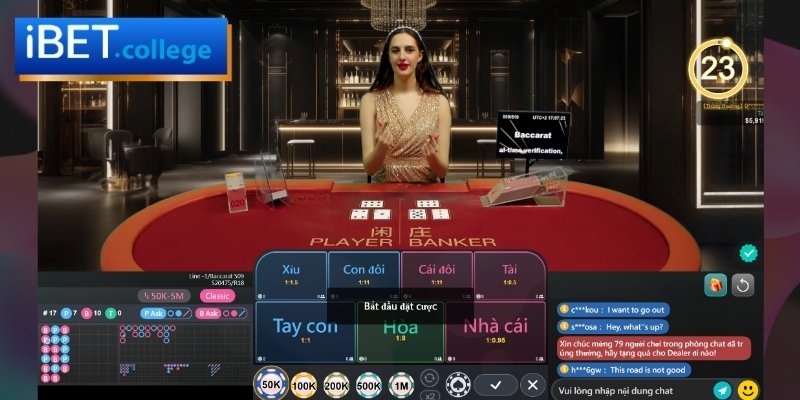 Casino iBet Dealer xinh đẹp, livestream cực nét