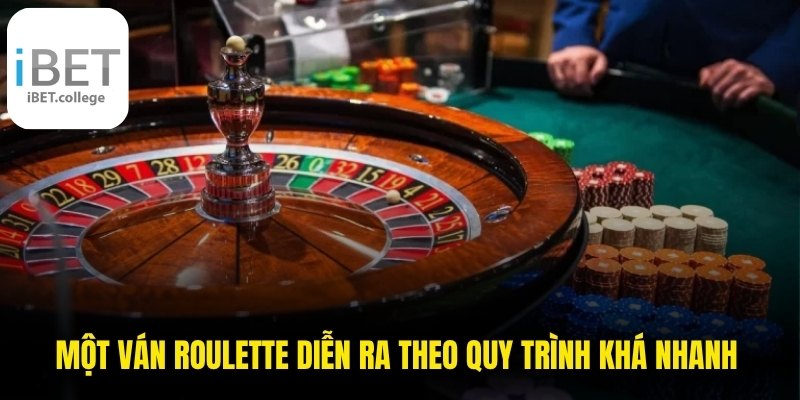 Một ván roulette diễn ra theo quy trình khá nhanh và rõ ràng