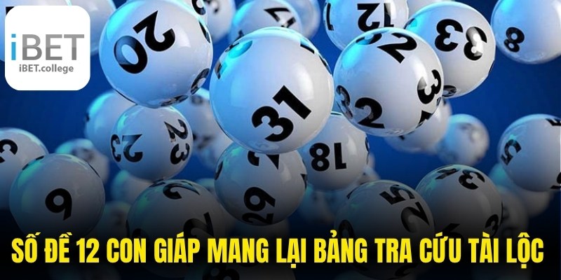 Số đề 12 con giáp mang lại bảng tra cứu tài lộc trực quan