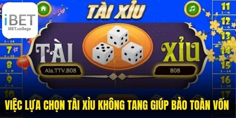Việc lựa chọn tài xỉu không tang giúp thành viên bảo toàn nguồn vốn an toàn